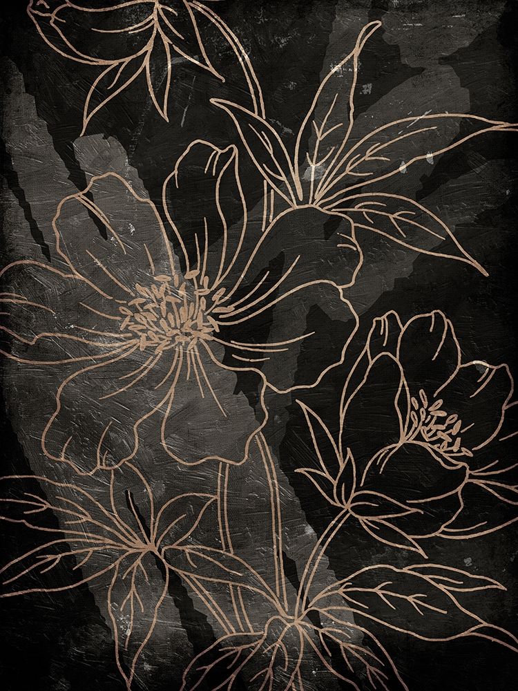 Muted Golden Abstract Floral art print by Milli Villa for $57.95 CAD