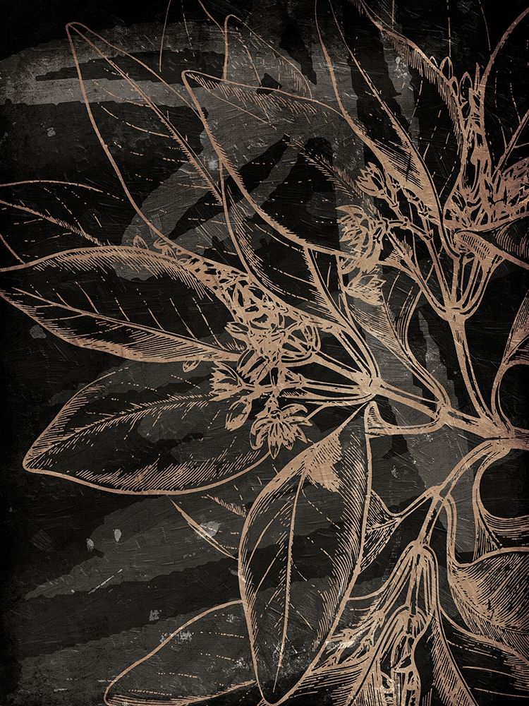 Muted Golden Abstract Floral Mate art print by Milli Villa for $57.95 CAD