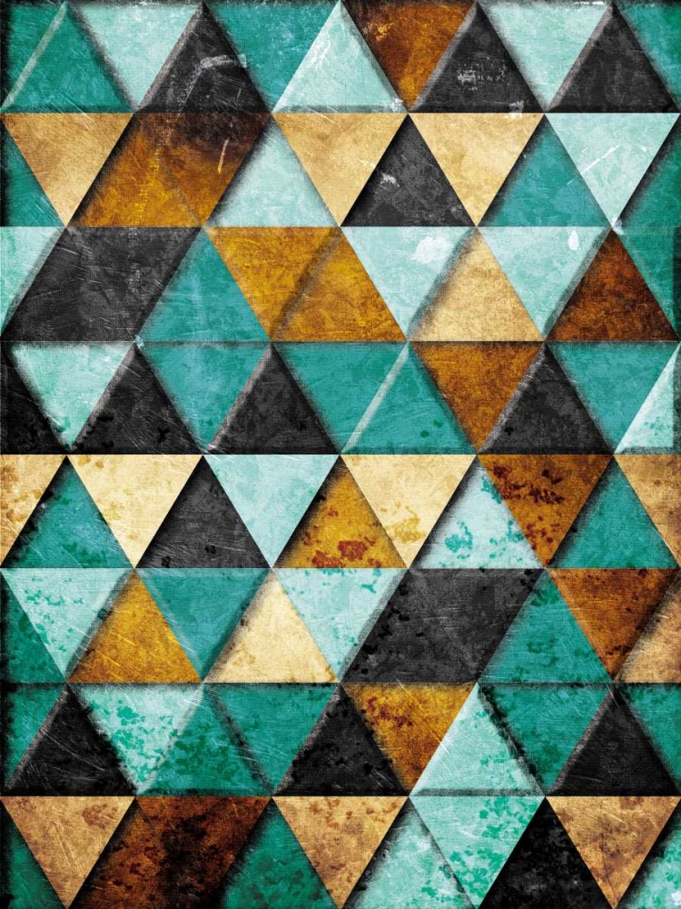 Rocky Teal Mountains art print by Milli Villa for $57.95 CAD