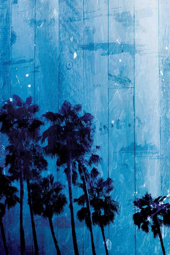 Palm Cool Night Blue art print by Milli Villa for $57.95 CAD