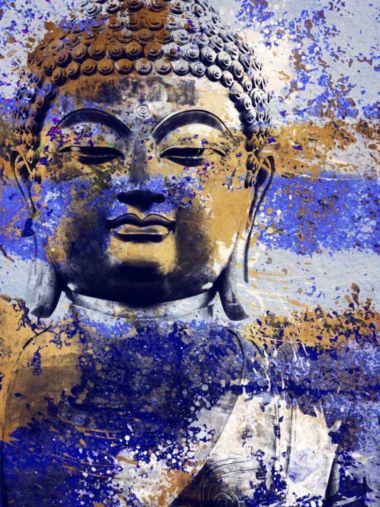 Blue Gold Prayer art print by Milli Villa for $57.95 CAD