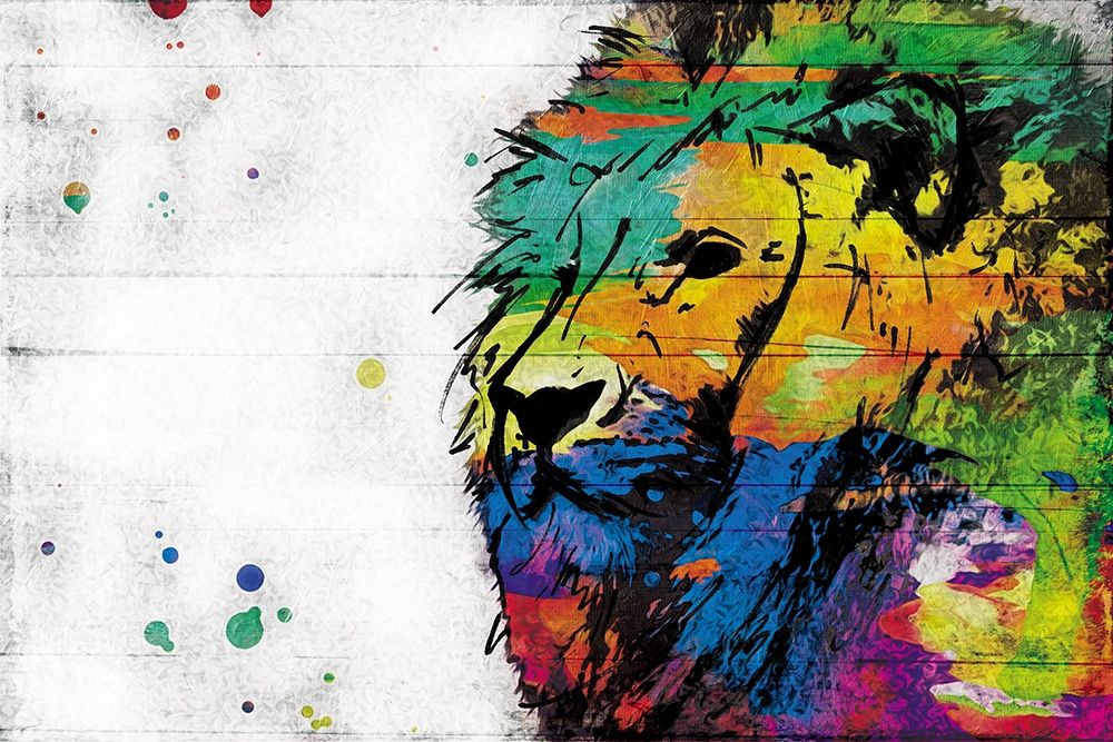 Rainbow Lion art print by Milli Villa for $57.95 CAD