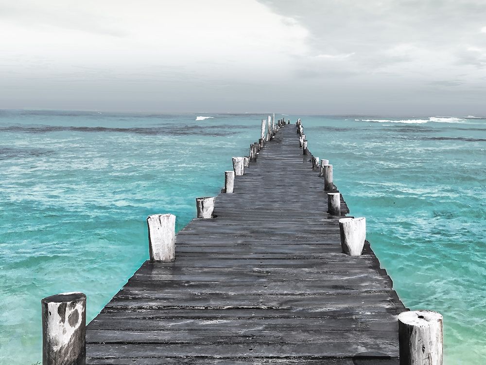 Centered Dock At Sea Recolor art print by Milli Villa for $57.95 CAD