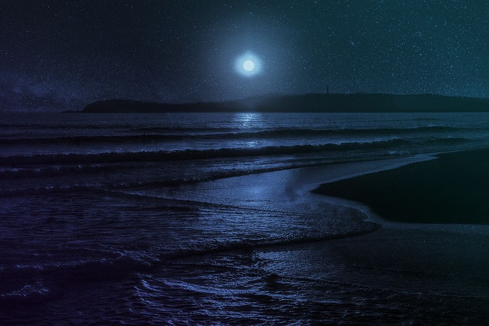 Beach Moon art print by Milli Villa for $57.95 CAD