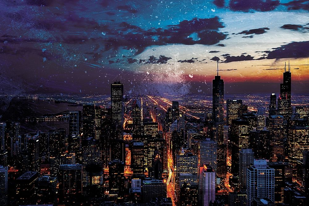 Chicago Skyline art print by Milli Villa for $57.95 CAD