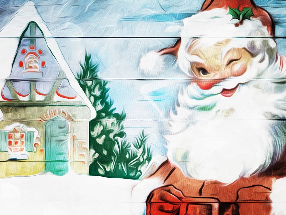 Winking Santa Painted art print by Milli Villa for $57.95 CAD