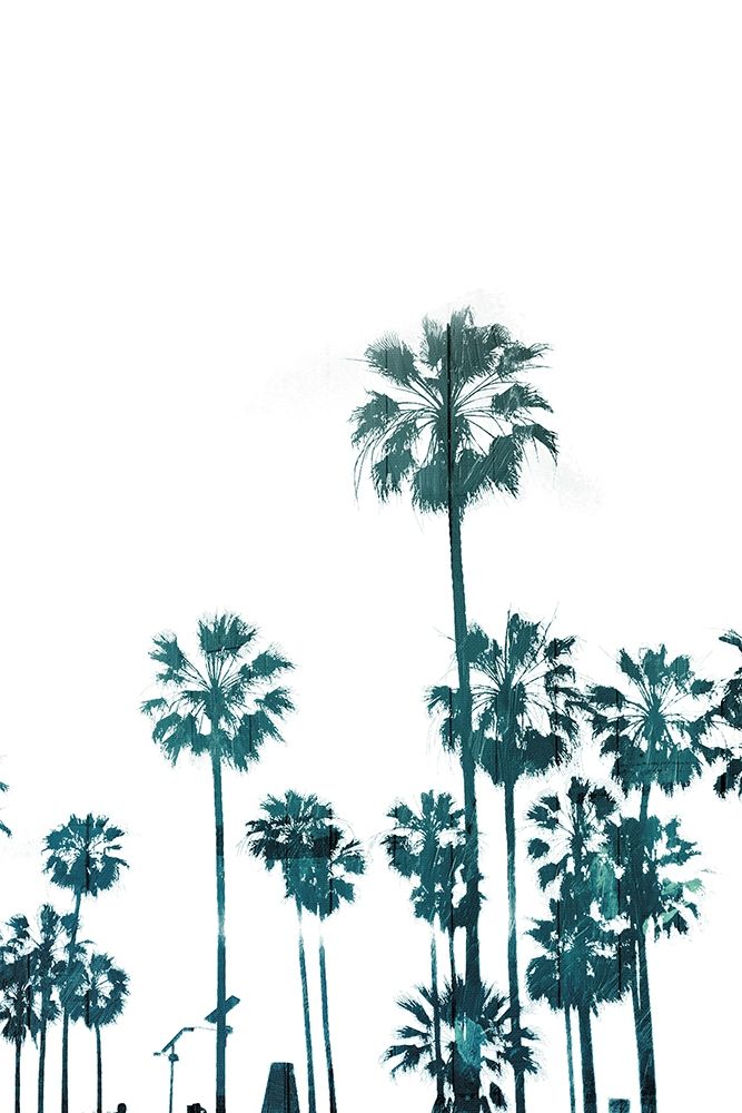 Palms in Teals art print by Milli Villa for $57.95 CAD