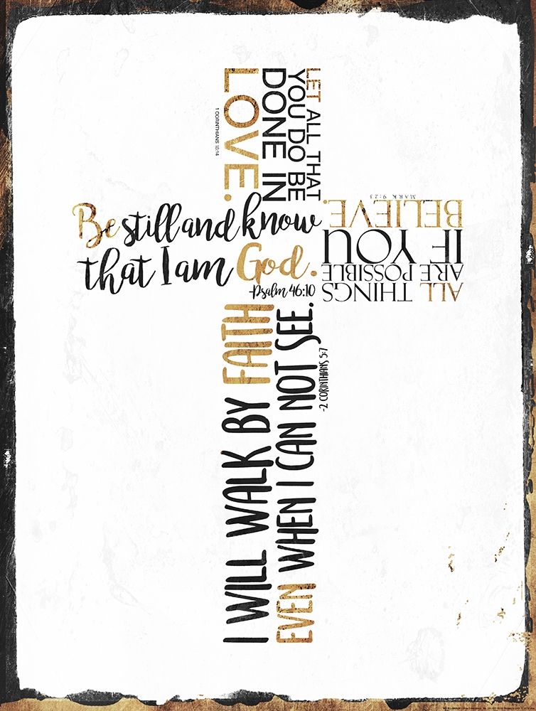 Four Quote Cross art print by Milli Villa for $57.95 CAD