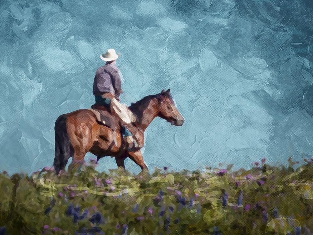 Cowboy Enjoys The Outlooktif art print by Milli Villa for $57.95 CAD