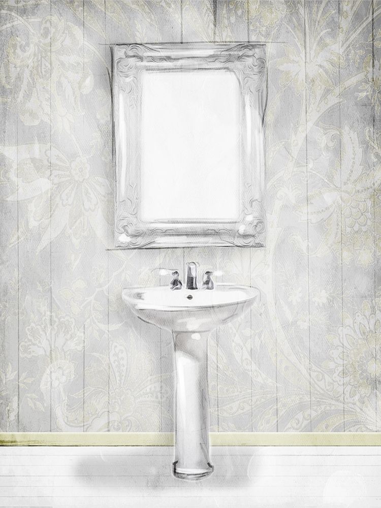 Gray Floral Sink art print by Milli Villa for $57.95 CAD