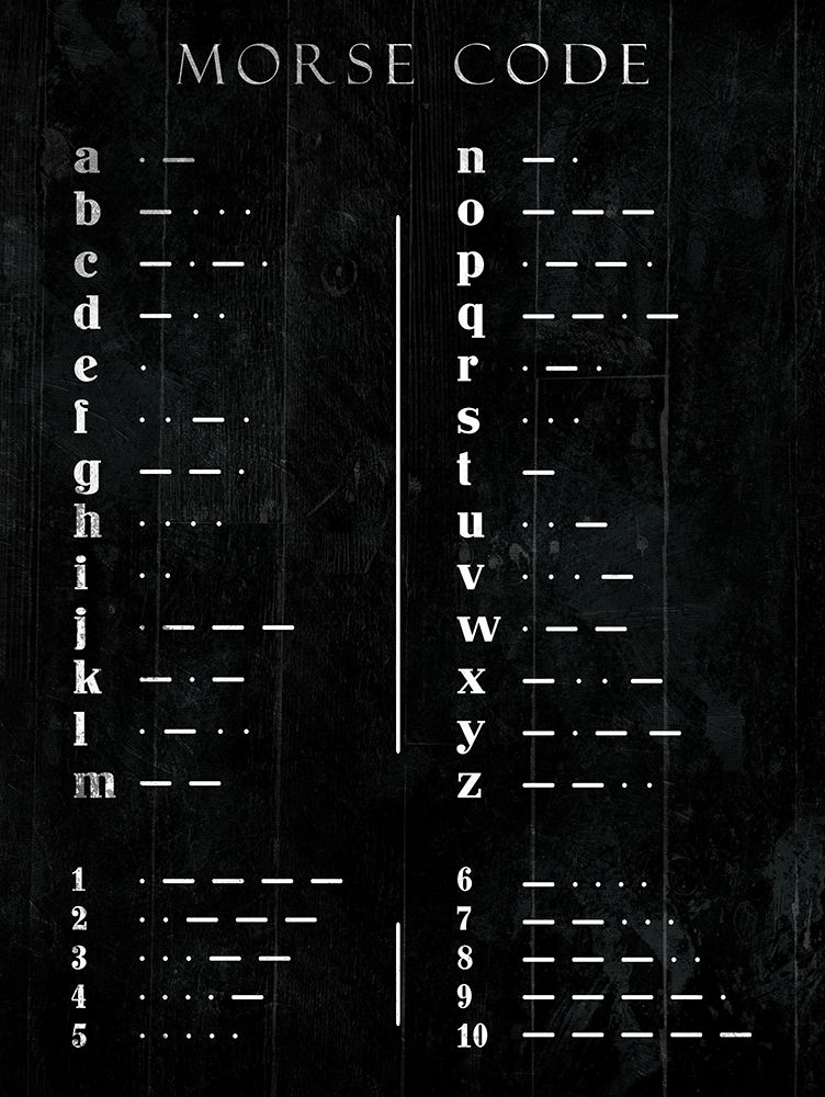 Morse Code art print by Milli Villa for $57.95 CAD