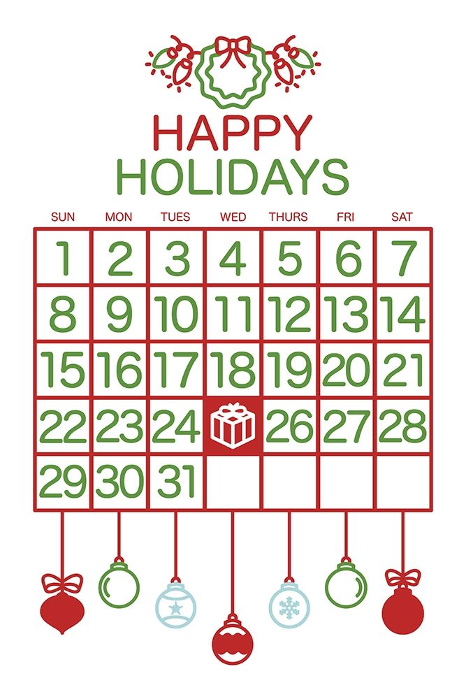 Happy Holidays Colors art print by Milli Villa for $57.95 CAD