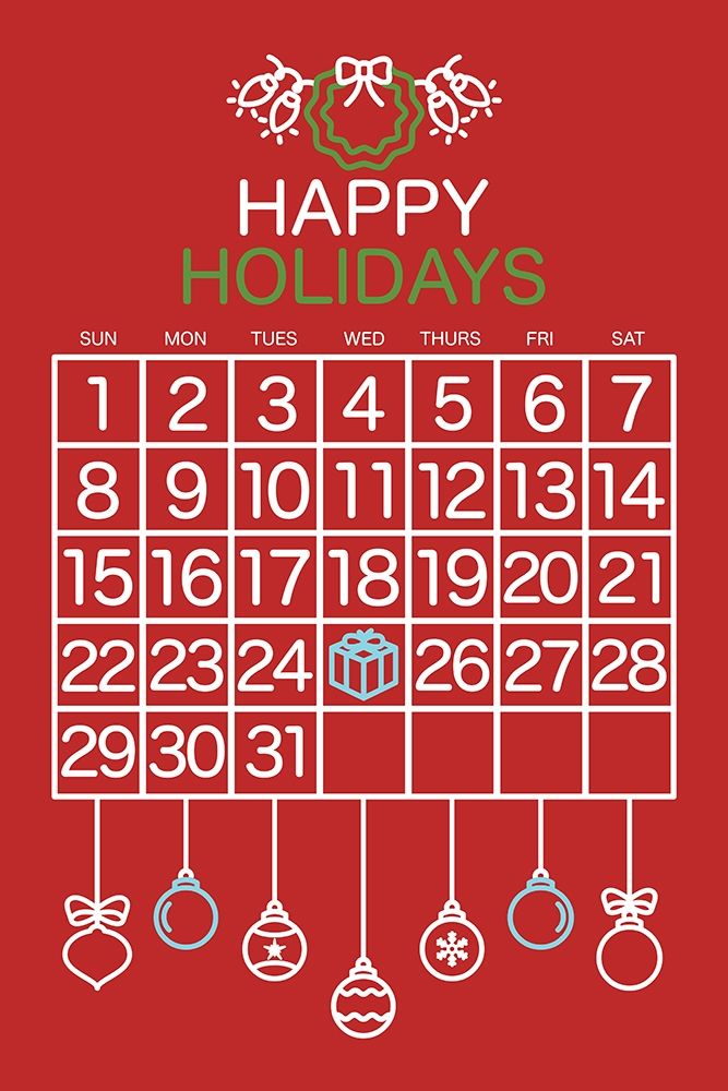 Happy Holidays Red art print by Milli Villa for $57.95 CAD