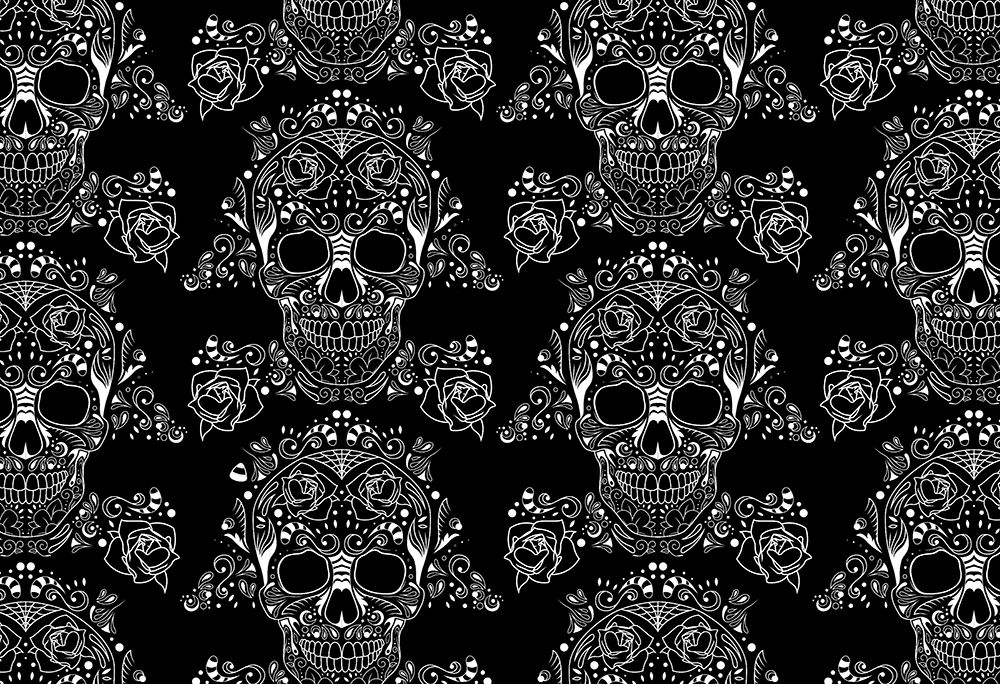 Halloween Skull Pattern art print by Milli Villa for $57.95 CAD
