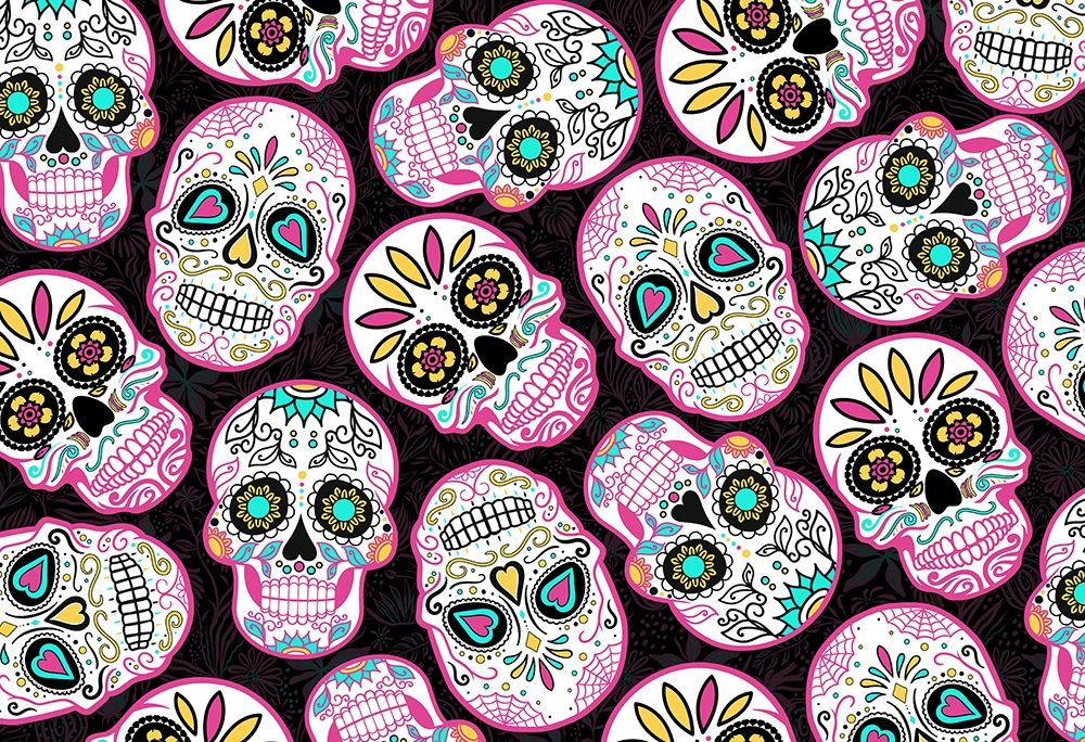 Pink Skulls art print by Milli Villa for $57.95 CAD