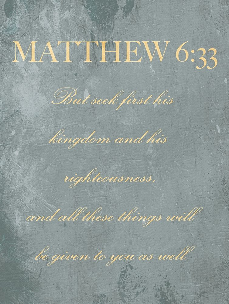 Matthew 6:33 art print by Milli Villa for $57.95 CAD