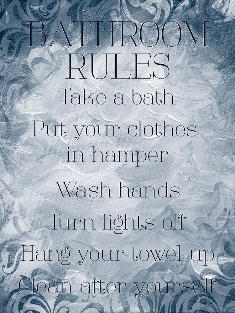 Patterned Bath Rules art print by Milli Villa for $57.95 CAD