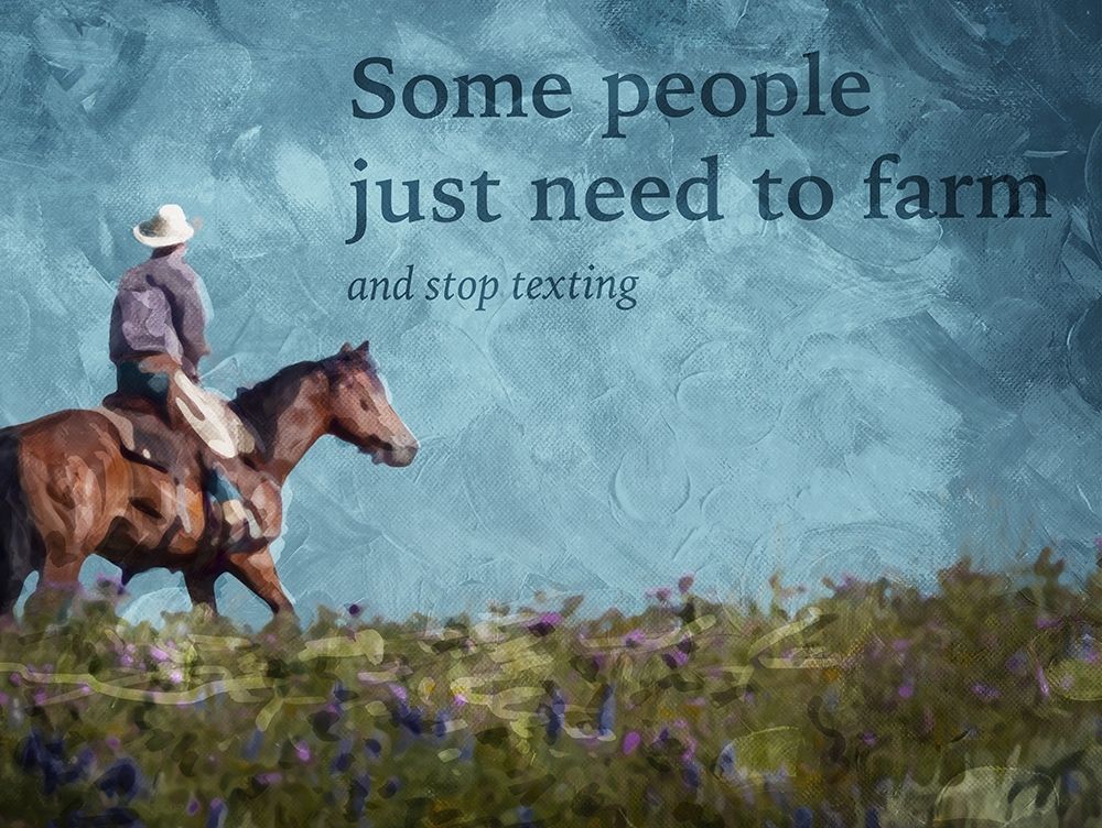 No Cowboy Texting art print by Milli Villa for $57.95 CAD