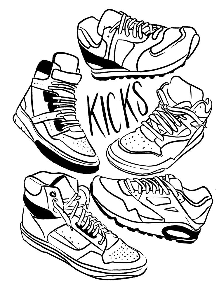 Retro Kicks art print by Milli Villa for $57.95 CAD