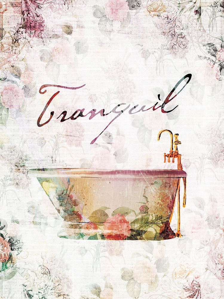 Vintage Tranquil Tub art print by Milli Villa for $57.95 CAD
