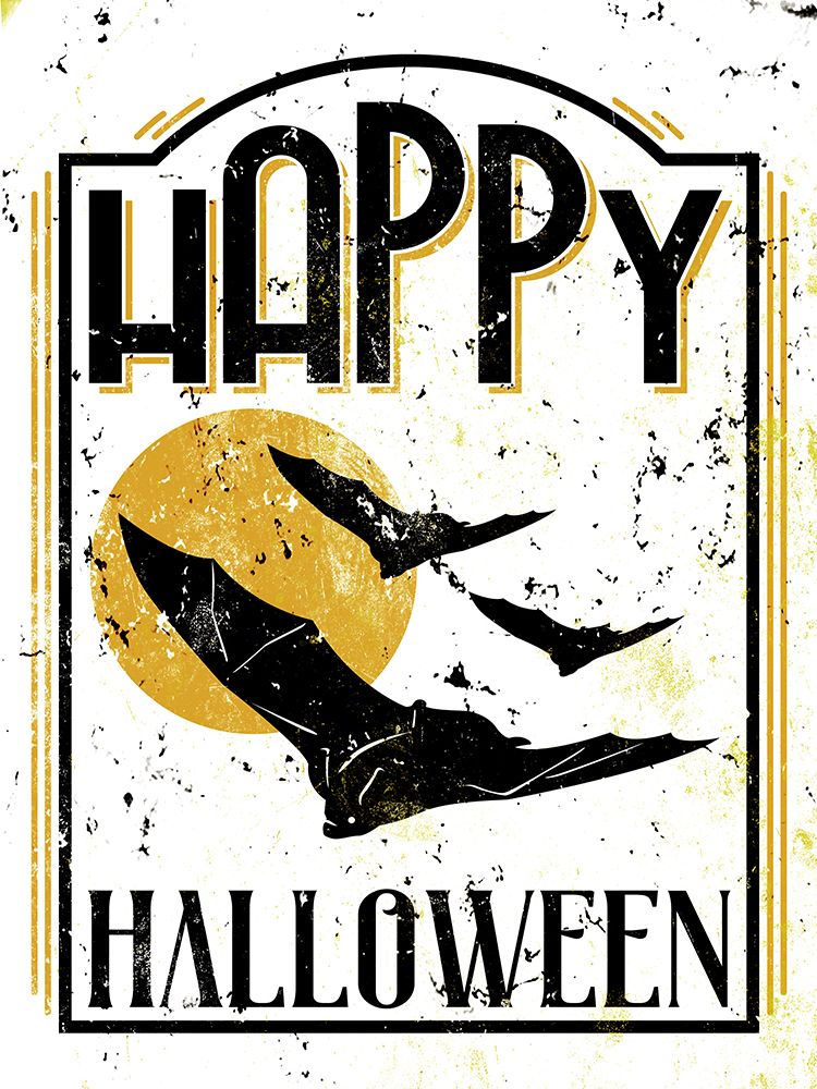 Happy Bat Orange art print by Milli Villa for $57.95 CAD