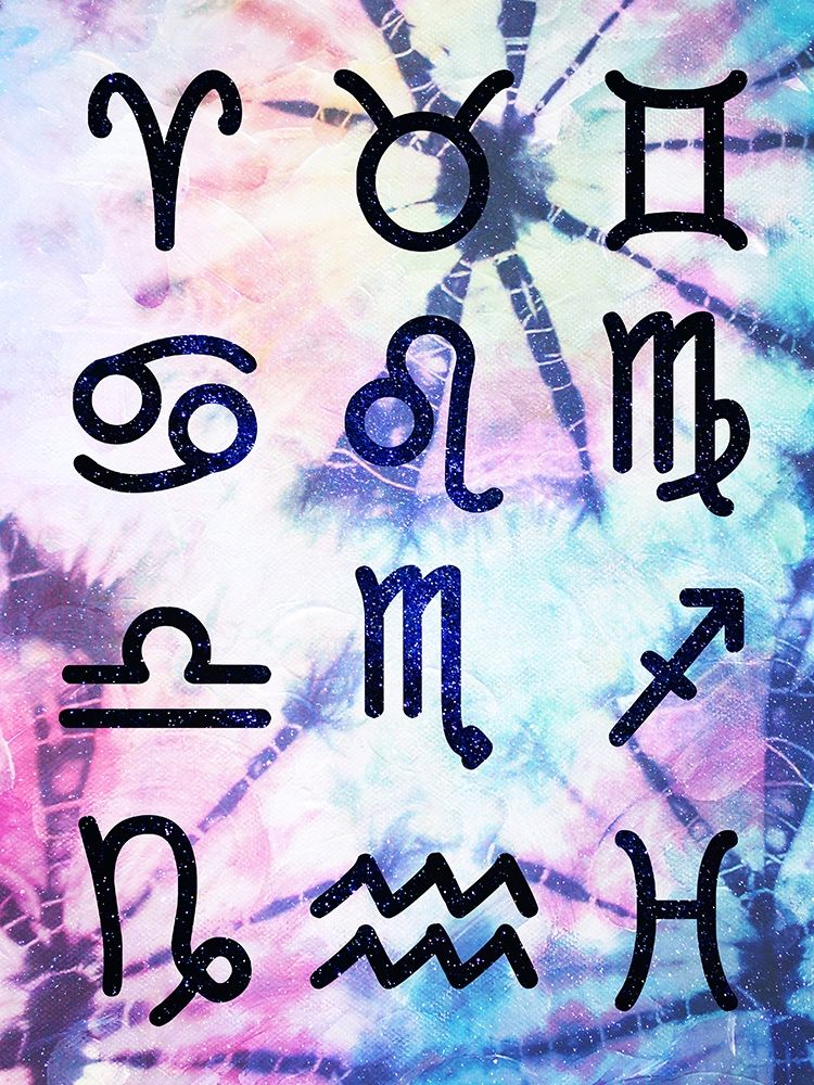 Symbol Zodiac Tie Dye art print by Milli Villa for $57.95 CAD