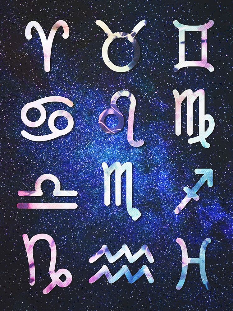 Symbol Zodiac Tie Dye Reverse art print by Milli Villa for $57.95 CAD