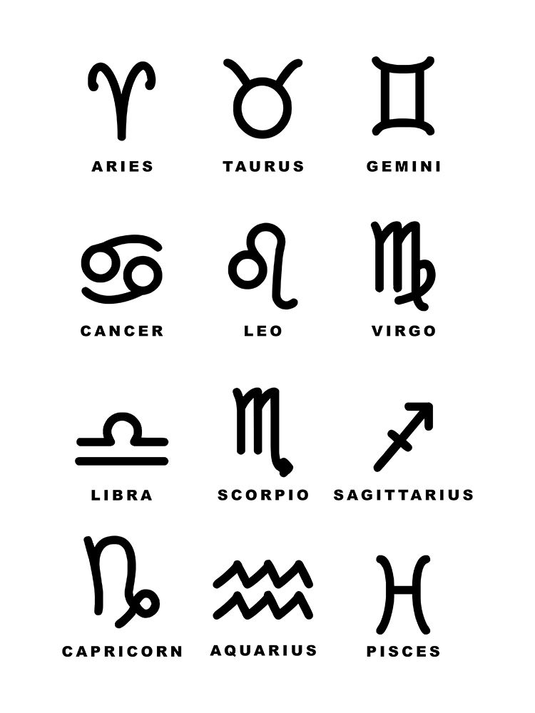 Symbol Zodiac art print by Milli Villa for $57.95 CAD