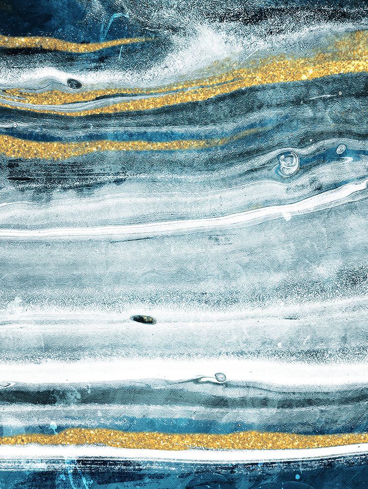 Gold Teal Flow art print by Milli Villa for $57.95 CAD