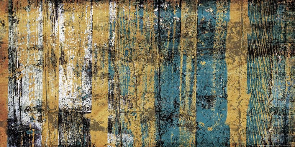 Wood Gold Blue art print by Milli Villa for $57.95 CAD