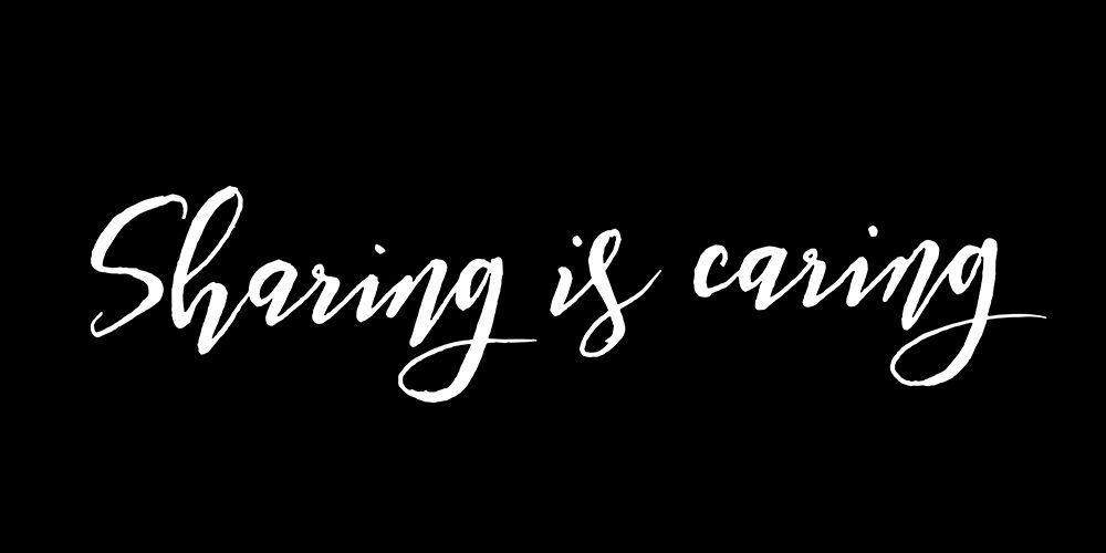 Sharing Is Caring Black art print by Milli Villa for $57.95 CAD