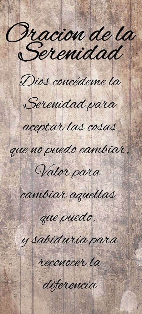 Oracion De La Serenidad art print by Milli Villa for $57.95 CAD