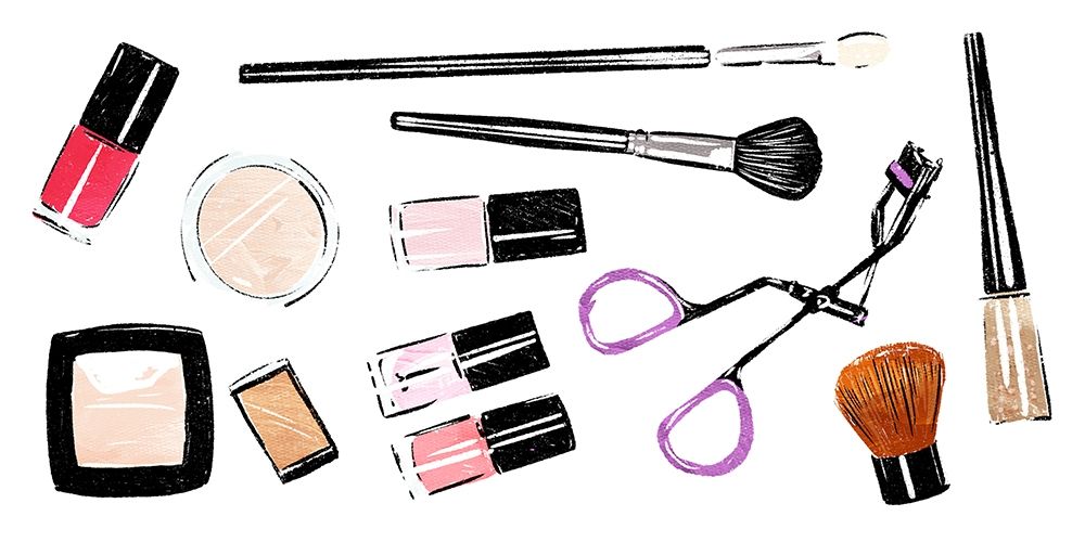 Makeup Tools Horizontal art print by Milli Villa for $57.95 CAD