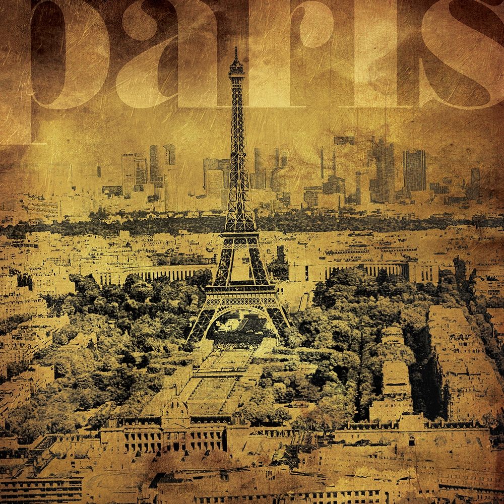 Golden Paris art print by Milli Villa for $57.95 CAD