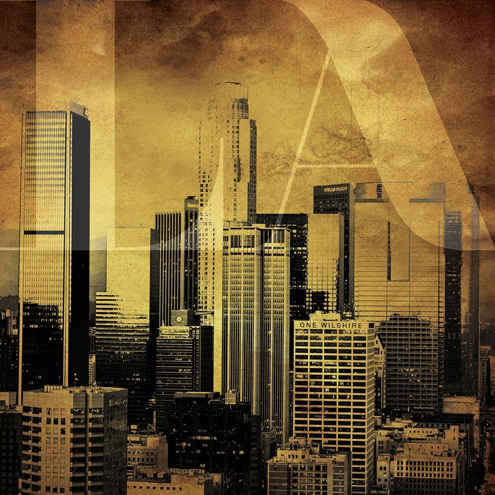 Golden LA art print by Milli Villa for $57.95 CAD