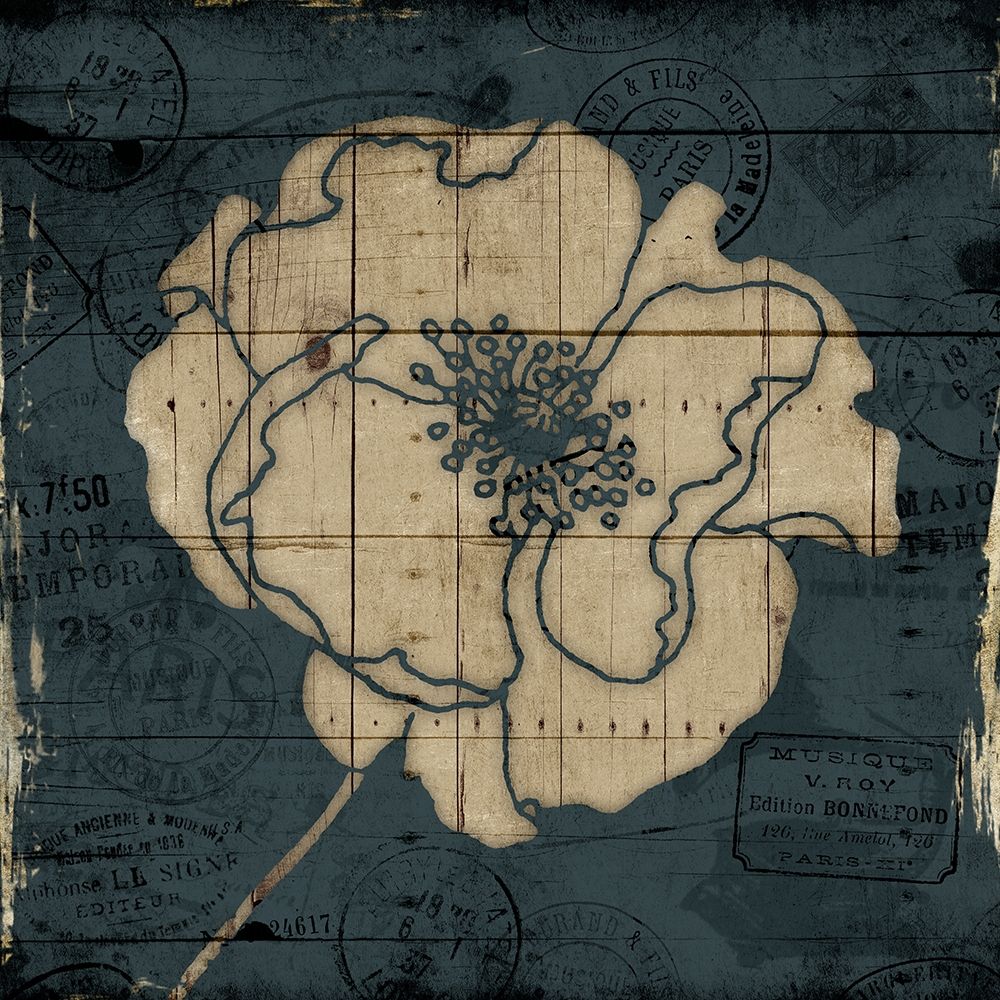 Traveled Blue Flower art print by Milli Villa for $57.95 CAD