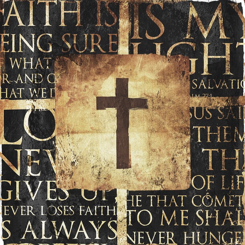 Quote Border Cross Gold art print by Milli Villa for $57.95 CAD