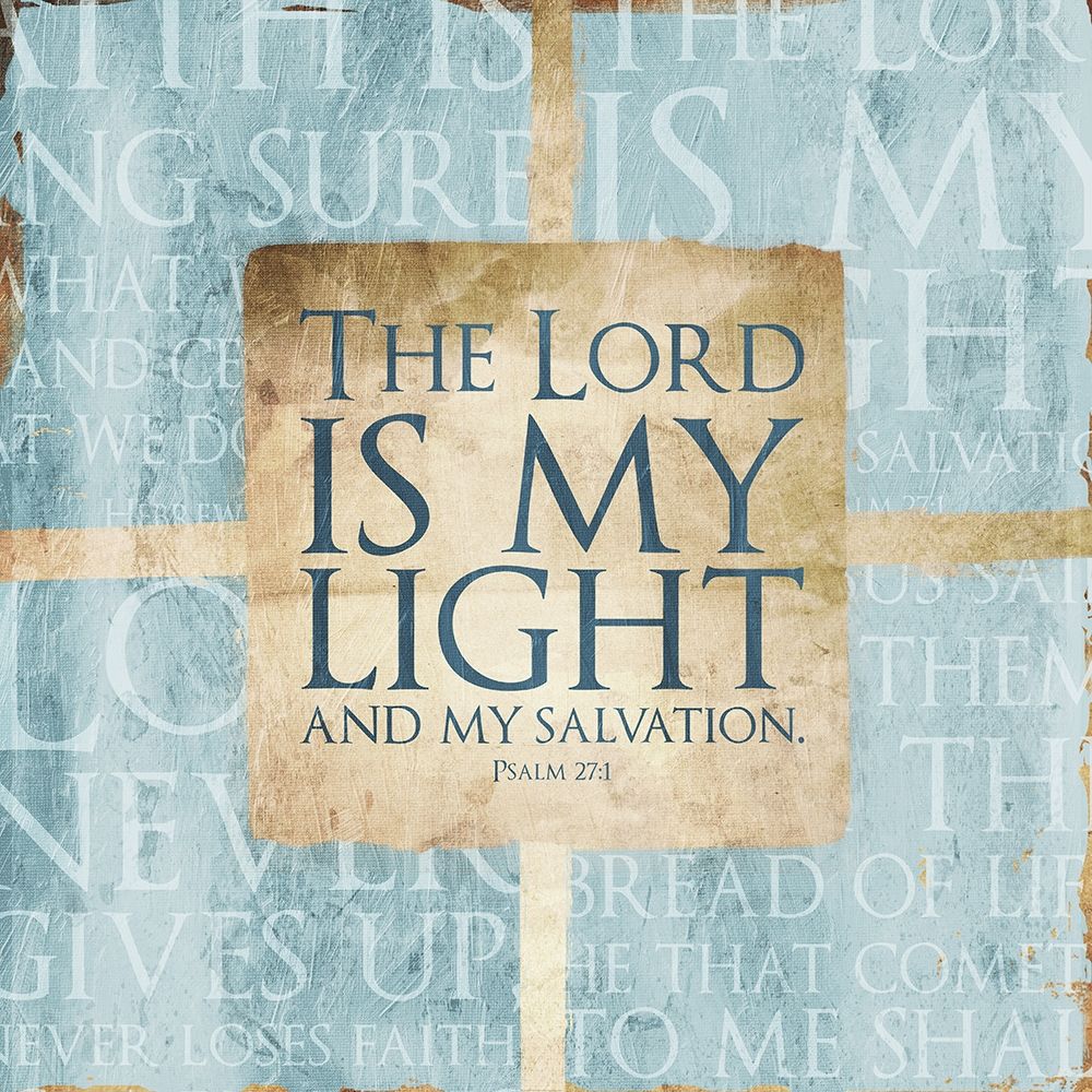 Quote Border Psalm Blue art print by Milli Villa for $57.95 CAD