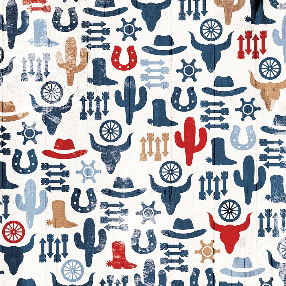 Western Print Patriotic art print by Milli Villa for $57.95 CAD