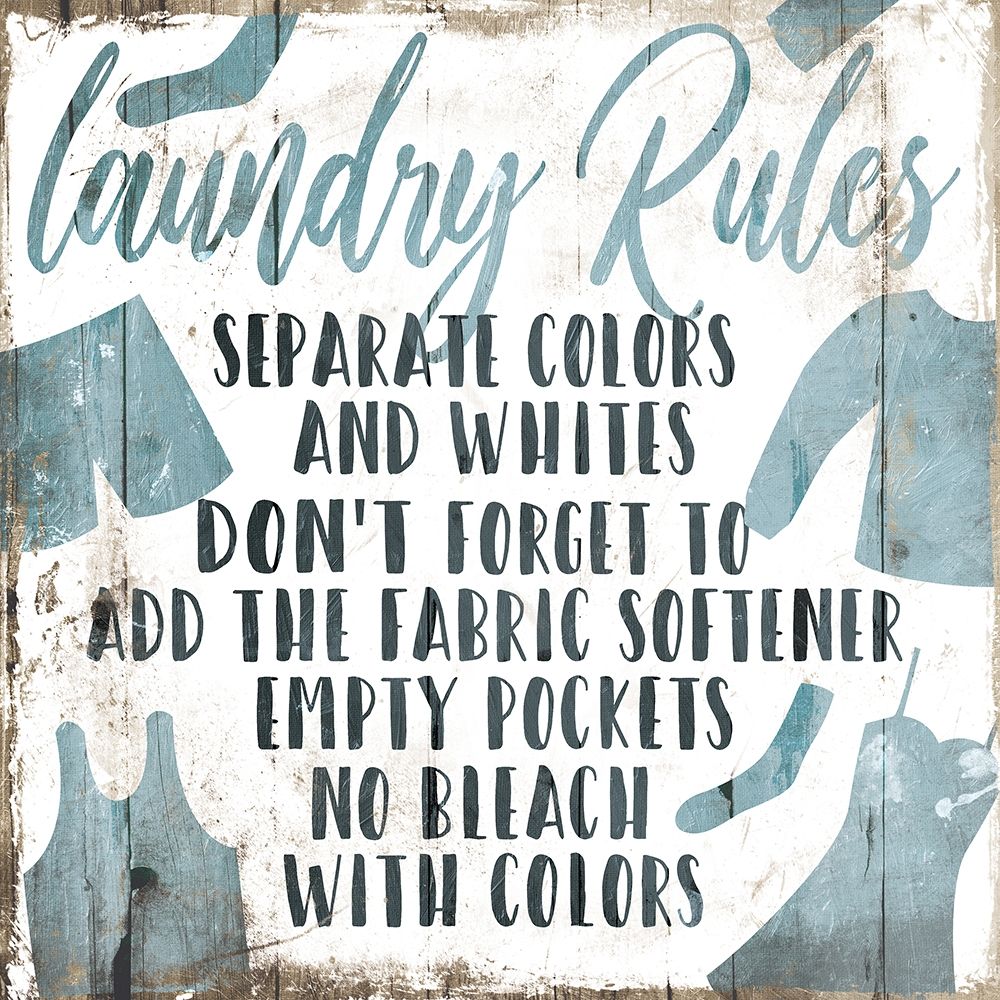 Laundry Rules Separate art print by Milli Villa for $57.95 CAD