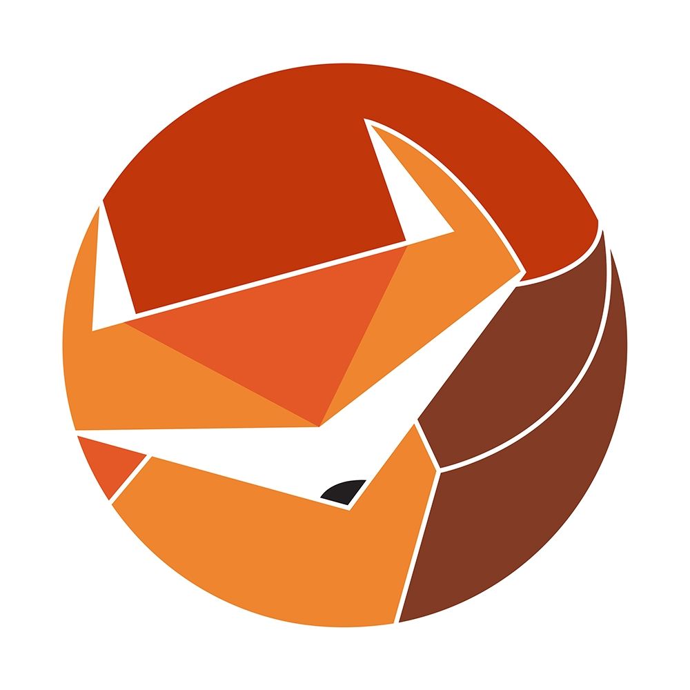 Circular Geo Fox art print by Milli Villa for $57.95 CAD