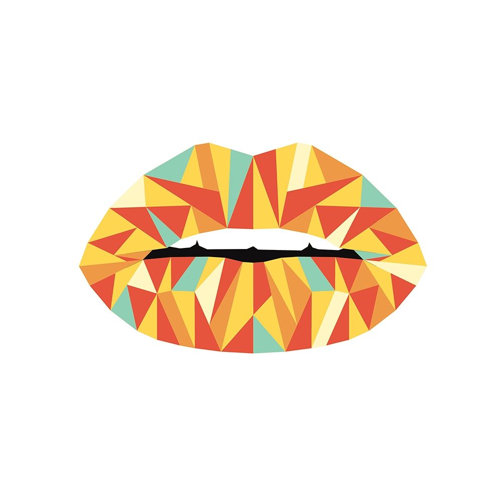 Geo Lips art print by Milli Villa for $57.95 CAD