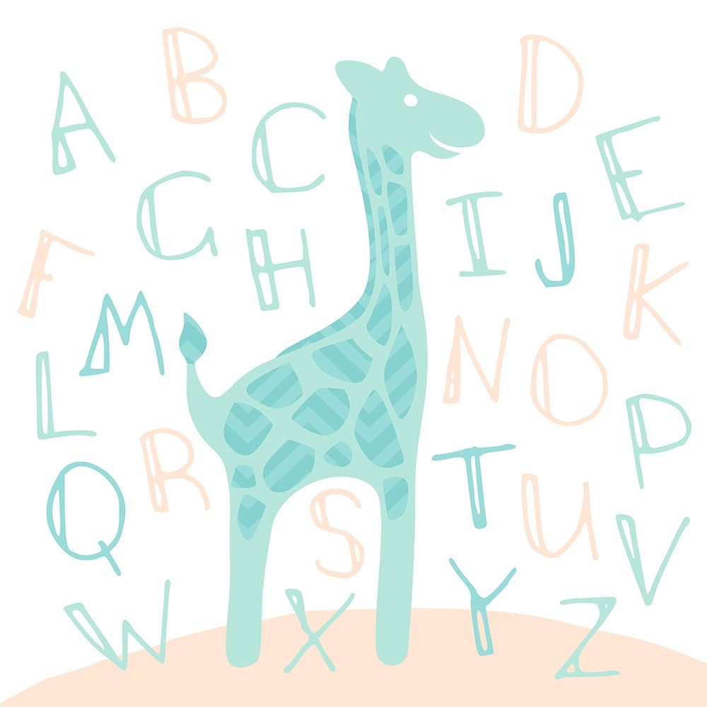 Giraffe Fun Cream art print by Milli Villa for $57.95 CAD