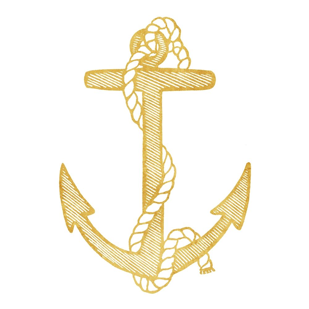 Gold Anchor art print by Milli Villa for $57.95 CAD