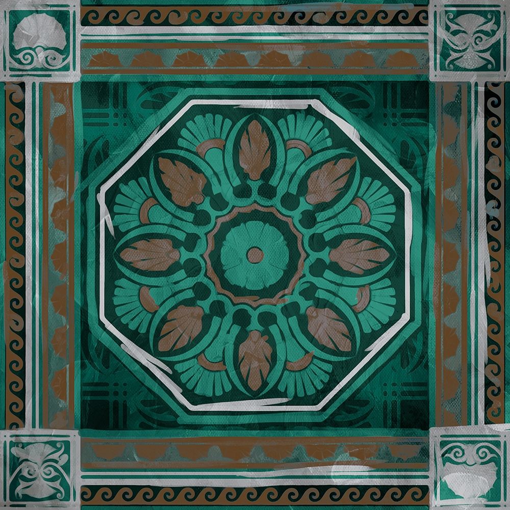 Green Brown Hot Medallion art print by Milli Villa for $57.95 CAD