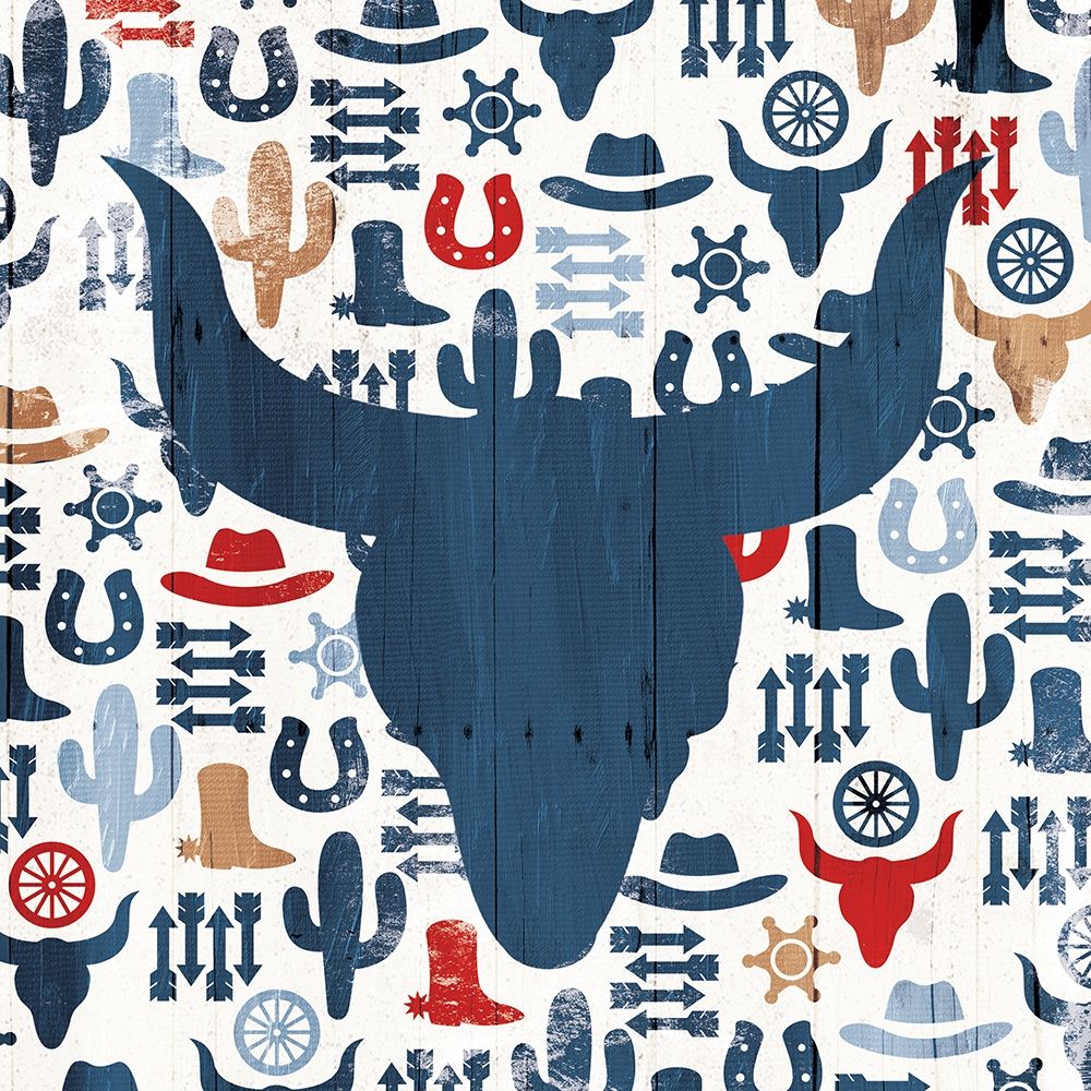 Bull Head Pattern art print by Milli Villa for $57.95 CAD