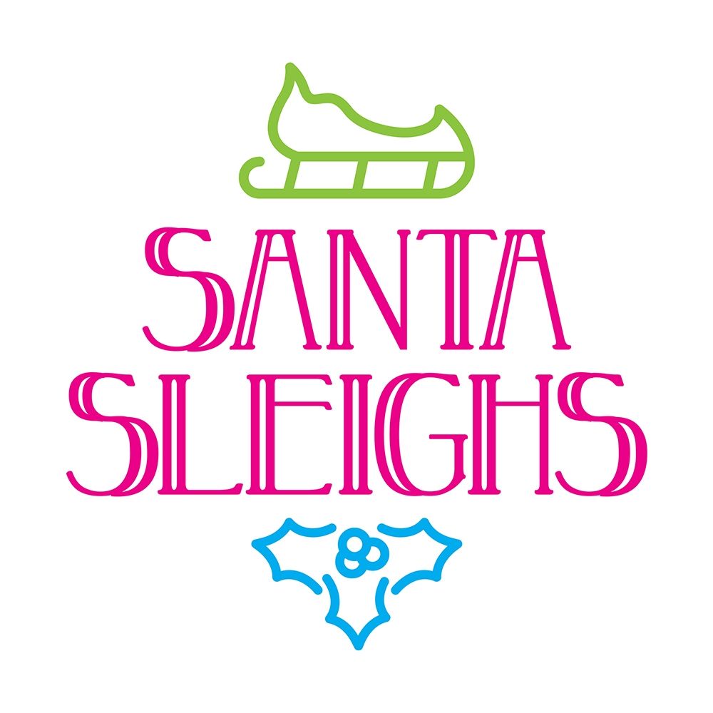 Santa Sleighs Colorful art print by Milli Villa for $57.95 CAD