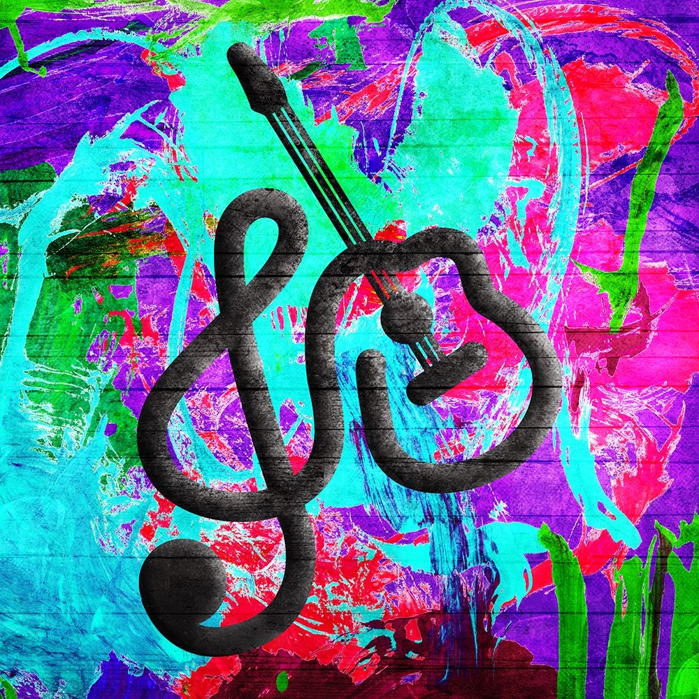 Guitar Notes Background Abstract art print by Milli Villa for $57.95 CAD