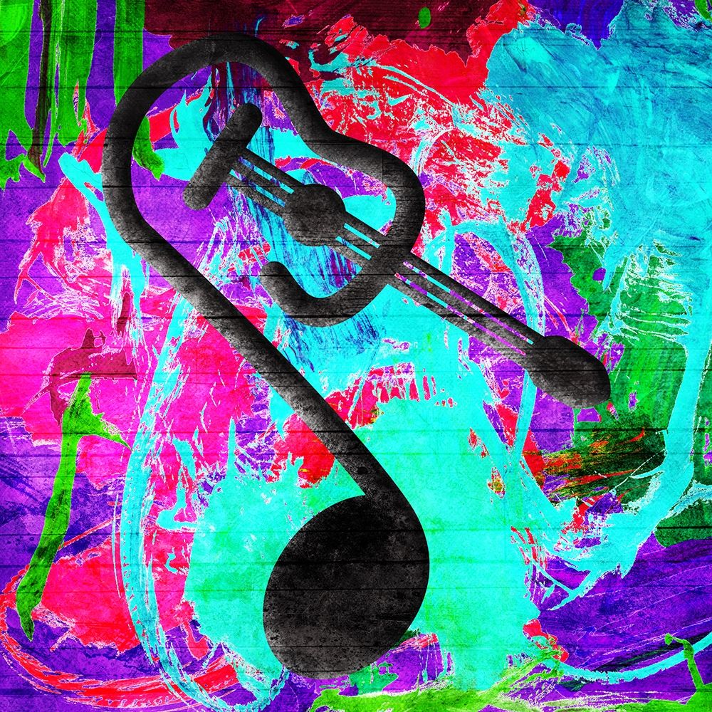 Guitar Notes Background Abstract Mate art print by Milli Villa for $57.95 CAD