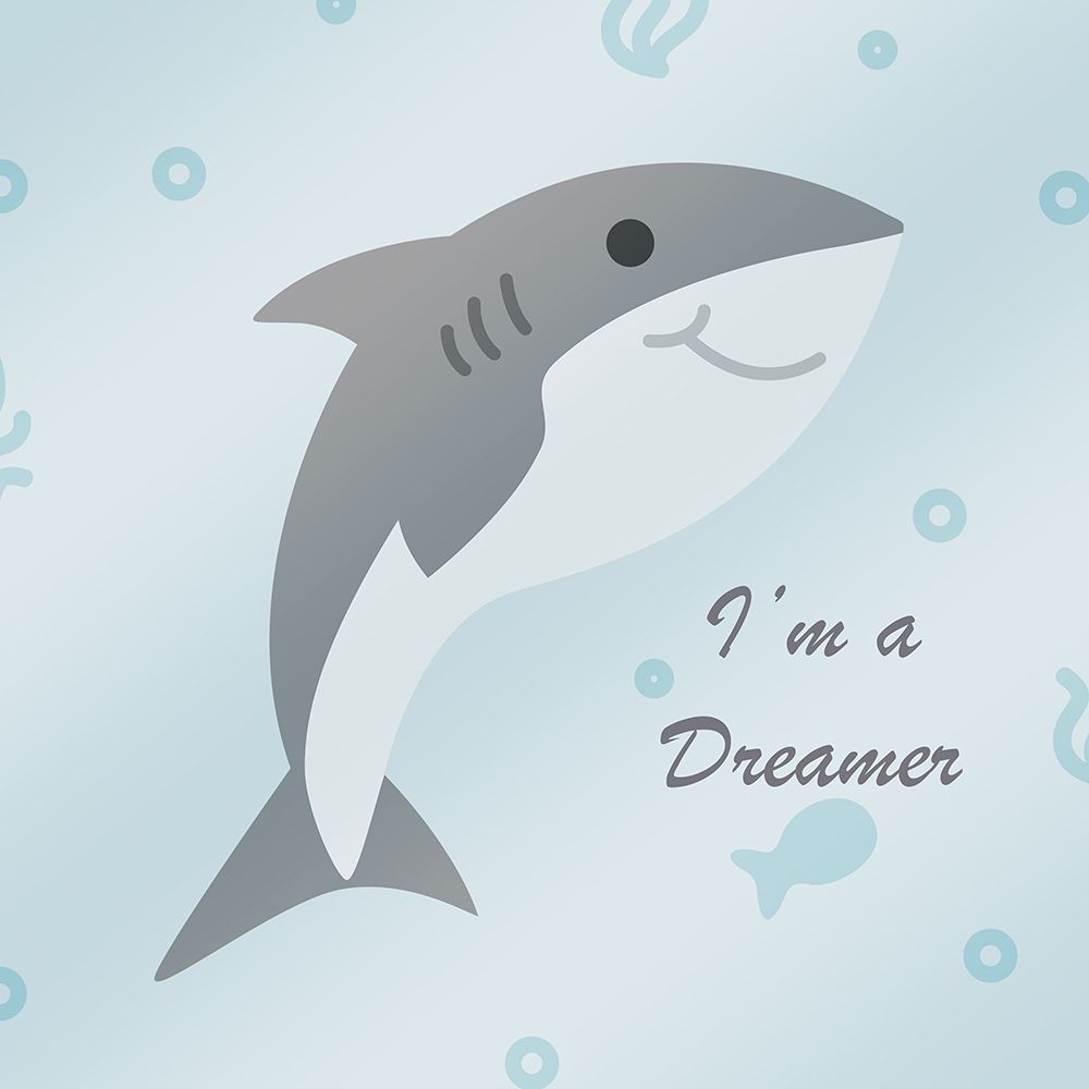 Happy Shark Dreamer art print by Milli Villa for $57.95 CAD
